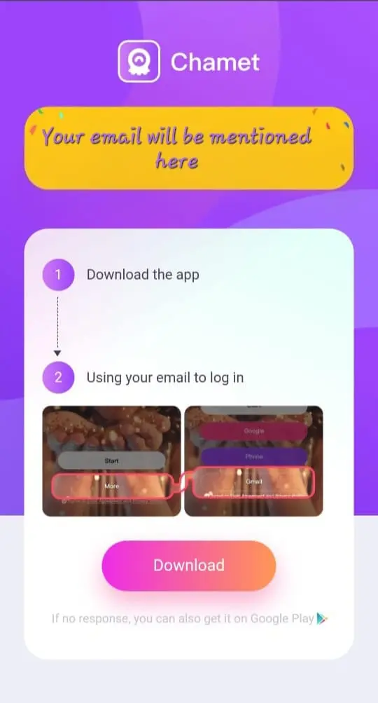 ChillChat APK Download Page Screenshot